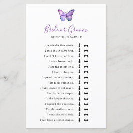 Butterfly Vrijgezellenfeest Raad eens wie het geze