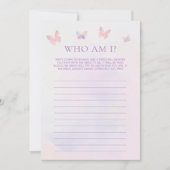 Butterfly Vrijgezellenfeest Raad wie spel Kaart (Voorkant)