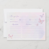 Butterfly Vrijgezellenfeest Recept Kaart (Voorkant)