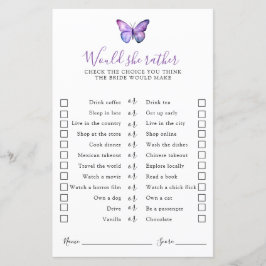 Butterfly Vrijgezellenfeest Wil ze liever spel