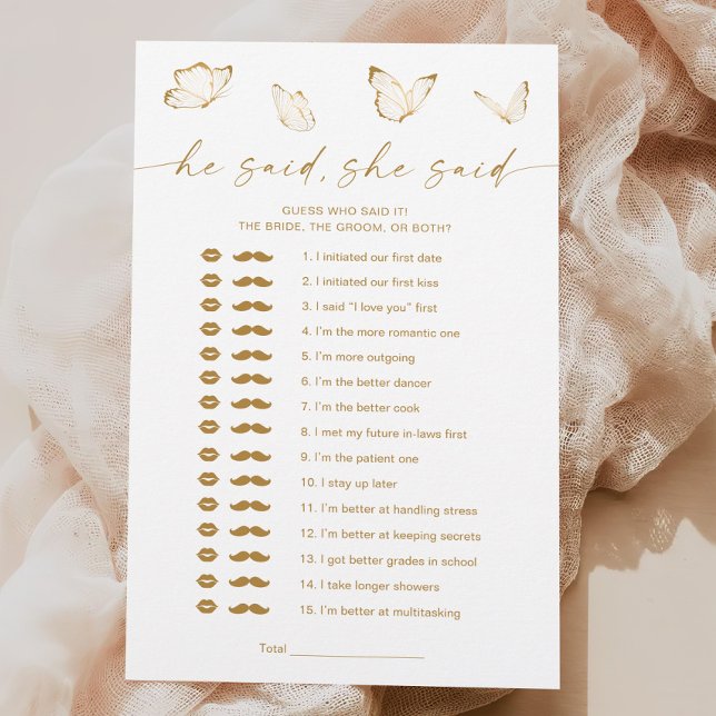 Butterfly Vrijgezellenfeest, zei hij dat ze spel z (Creator heeft geüpload)