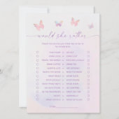 Butterfly Vrijgezellenfeest zou ze liever spel Kaa Kaart (Voorkant)