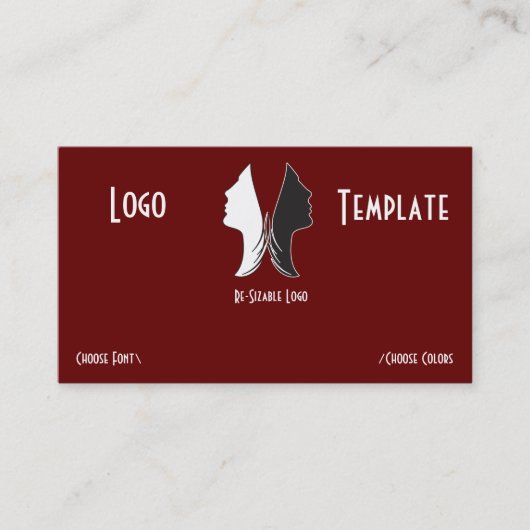 Butterfly Vrouwen Vrouwen Gezichten Visitekaartje (Voorkant)