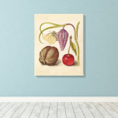 Butterfly Walnut Flower Cherry Waterverf Art Canvas Afdruk (Insitu (Houten vloer))