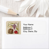 Butterfly Walnut Flower Cherry Waterverf Art Etiket (Insitu)