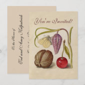 Butterfly Walnut Flower Cherry Waterverf Art Kaart (Voorkant / Achterkant)