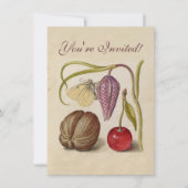 Butterfly Walnut Flower Cherry Waterverf Art Kaart (Voorkant)