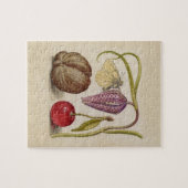 Butterfly Walnut Flower Cherry Waterverf Art Legpuzzel (Horizontaal)