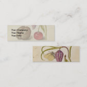 Butterfly Walnut Flower Cherry Waterverf Art Mini Visitekaartje (Voorkant / Achterkant)