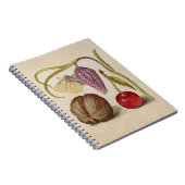 Butterfly Walnut Flower Cherry Waterverf Art Notitieboek (Rechterzijde)