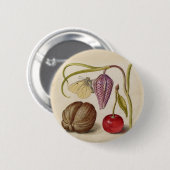 Butterfly Walnut Flower Cherry Waterverf Art Ronde Button 5,7 Cm (Voorkant /achterkant)