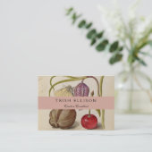 Butterfly Walnut Flower Cherry Waterverf Art Visitekaartje (Staand voorkant)