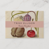 Butterfly Walnut Flower Cherry Waterverf Art Visitekaartje (Voorkant)