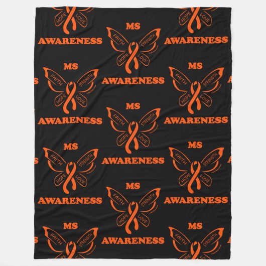 Butterfly/Warrior...MS Fleece Blanket Deken (Voorkant)