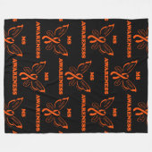 Butterfly/Warrior...MS Fleece Blanket Deken (Voorkant (Horizontaal))