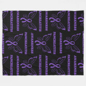 Butterfly/Warrior.. Pancreatitis Fleece Deken (Voorkant (Horizontaal))