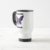 Butterfly/Warrior.. Pancreatitis Travel Mug Reisbeker (Voorkant links)