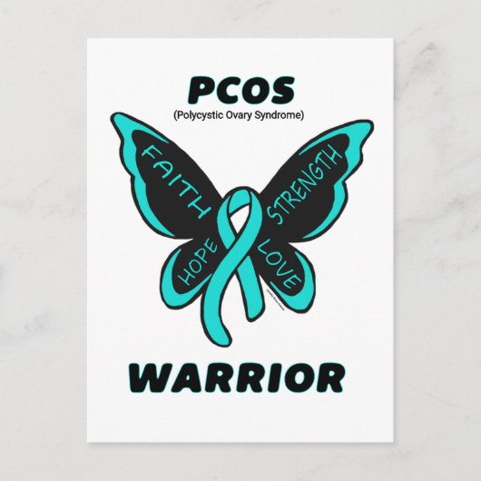 Butterfly/Warrior...PCOS Briefkaart (Voorkant)