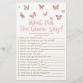 Butterfly wat de Groom Vrijgezellenfeest noemt Briefpapier (Voorkant)