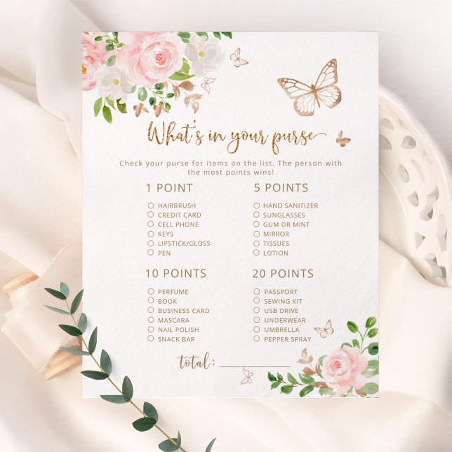 Butterfly Wat zit er in je paarse baby shower game (Creator heeft geüpload)