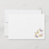 Butterfly Watercolor Personalized Flat Note Card Notitiekaartje (Achterkant)