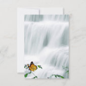 Butterfly & Waterfall Wedding RSVP Kaart (Achterkant)