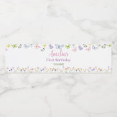 Butterfly Waterfles Label Verjaardagsfeestje Etiket (Enkel label)