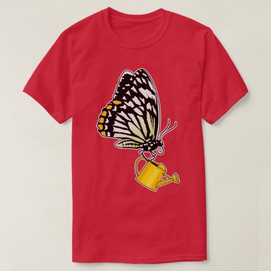 Butterfly Watering kan T-shirt (Design voorkant)