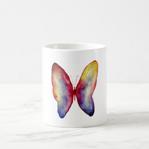 Butterfly Waterverf Art Klassieke witte Mok