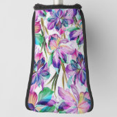 Butterfly Waterverf Blauw en Wit Golf Head Cove Golfheadcover (Draai 90)