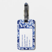 Butterfly Waterverf Blue, op maat gemaakt Bagagelabel (Achterkant verticaal)