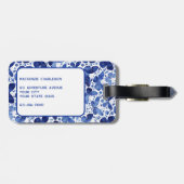 Butterfly Waterverf Blue, op maat gemaakt Bagagelabel (Achterkant horizontaal)