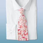 Butterfly Waterverf Blush Roze Stropdas<br><div class="desc">Koraalroze en witte waterverf vlinderschilderij. Originele kunst van Nic Squirrell.</div>