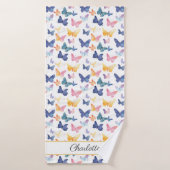 Butterfly Waterverf Kleurrijke Patroon Aangepaste  Badhanddoek (Badhanddoek)