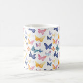 Butterfly Waterverf Kleurrijke Patroon Aangepaste  Koffiemok (Center)