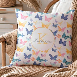 Butterfly Waterverf Kleurrijke Patroon Aangepaste Kussen