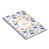 Butterfly Waterverf Kleurrijke Patroon Aangepaste  Notitieboek (Rechterzijde)