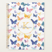 Butterfly Waterverf Kleurrijke Patroon Aangepaste  Planner (Voorkant)