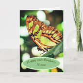 Butterfly Watking Natuur Personalized Birthday Kaart (Voorkant)