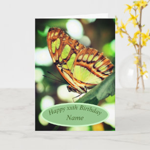 Butterfly Watking Natuur Personalized Birthday Kaart