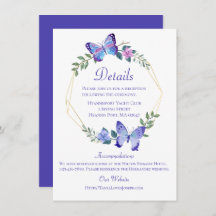Butterfly Wedding Details Vlinders Blauw Bloemen