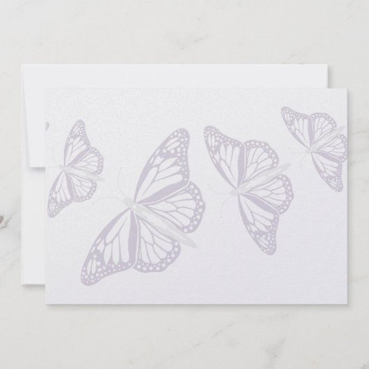 "" Butterfly Wedding Invitations Kaart (Achterkant)