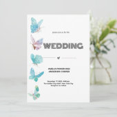 Butterfly Wedding Kaart (Staand voorkant)