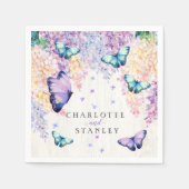 Butterfly Wedding Napkins Servet (Voorkant)