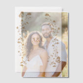 Butterfly Wedding Vellum Overlay Gouden Vellum Uitnodigingen (Offset (Koppel))