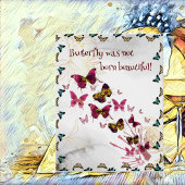 Butterfly werd niet geboren mooi citaat perfect poster