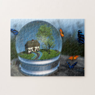 Butterfly Wereldbol Puzzle Legpuzzel