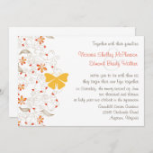 Butterfly Whimsy bruiloft uitnodiging (Voorkant / Achterkant)