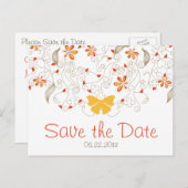 Butterfly Whimsy sparen het Briefkaart van de Datu (Voorkant / Achterkant)