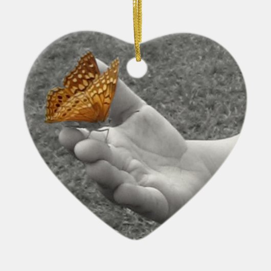 Butterfly Whisperer Keramisch Ornament (Voorkant)
